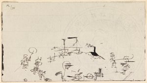 Nyüzsgő tengerpart, 1926. alkotó: Paul Klee