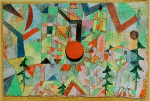 Kastély lenyugvó nappal alkotó: Paul Klee