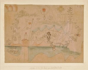 Rajz a csónakbérléshez, 1918. alkotó: Paul Klee
