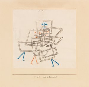 Három zavarodottságban, 1930. alkotó: Paul Klee