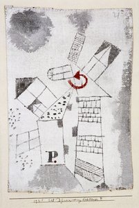 Házak dinamizálása P.; Dynamisiering des Hauses P alkotó: Paul Klee