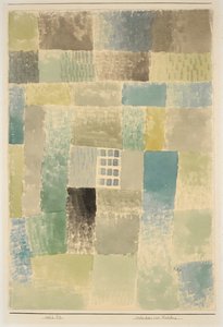 Egy település első háza, 1926. alkotó: Paul Klee