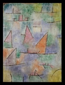 Kikötő vitorlás hajókkal alkotó: Paul Klee