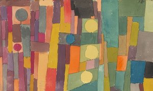 Kairouan stílusában, mérsékeltre fordítva. 1931 alkotó: Paul Klee