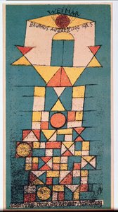 Képeslap a Bauhaus „A magasztos szempont” című kiállításához alkotó: Paul Klee