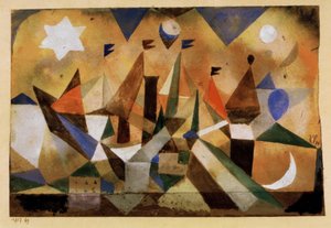 Vitorlás hajók várják a vihart alkotó: Paul Klee
