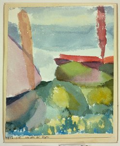 Tengerpart az esőben alkotó: Paul Klee