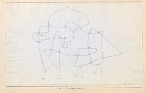 A csoport zárva: Enlacés en un groupe, 1930. alkotó: Paul Klee