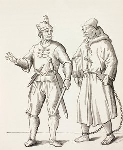 16. századi gályaforrasztó egy gályarabszolgával.