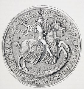 Ii. Jean, Burgundia hercege, Nevers grófja és Donzy bárója pecsétje 1371 - 1419. alkotó: Paul Lacroix