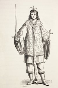 Prester John oldala. Prester Johnt Johannes presbiter néven is ismerték. alkotó: Paul Lacroix