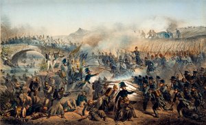A csernaja folyó csata 1855. augusztus 16-án, XIX alkotó: Paul Levert
