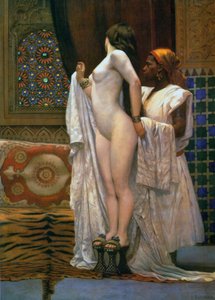 Hárem: A fürdő után, 1894 körül (színes litó) alkotó: Paul Louis Bouchard