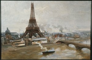 Az Eiffel-torony és a művek az 1889. januári világkiállításon, 1-1889-ben (olaj, vászon)