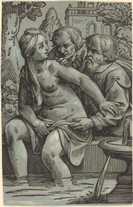 Susanna és a vének alkotó: Paul Maupin, after Jacques Stella