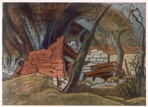 Shell Bursting, a British Artists at the Fronttól, A nyugati front folytatása, harmadik rész, Paul Nash alkotó: Paul Nash
