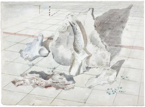 Tanulmány a fehérített tárgyak tájképéhez alkotó: Paul Nash
