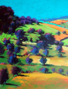 Barrowwake Looking Northwest (Detail #2), 2025 (akril, karton)