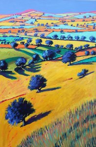 Cotswold Valley, 2021 (akril, tábla) alkotó: Paul Powis