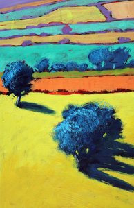 Cotswold Way közelről 1 (akril a fedélzeten) alkotó: Paul Powis