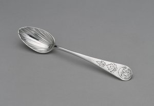 teáskanál, c. 1796-1805 (ezüst)