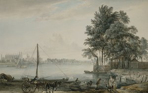 Kilátás az Eton College-ra a Temzéről, 1779 alkotó: Paul Sandby