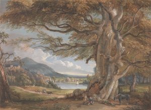 Bridgnorth (testszín, akvarell, kréta és grafit papíron) alkotó: Paul Sandby