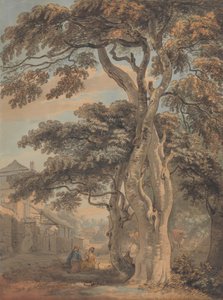 Pár a tanya udvarán alkotó: Paul Sandby