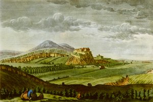„Edinburgh a nyugatról, David Hume idejében”, 1750, 1943. alkotó: Paul Sandby