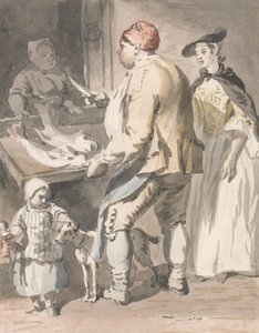 London Cries: A Fishmonger alkotó: Paul Sandby
