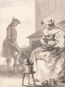 London Cries: Cipőtisztító alkotó: Paul Sandby