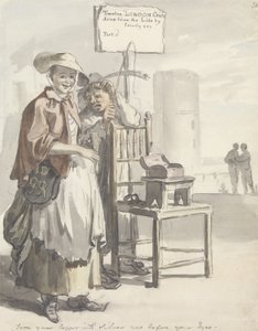 London Cries: „Cseréld ezüstbe a rézedet most, a szemed előtt” (toll, ecset és tinta, akvarell és grafit papíron) alkotó: Paul Sandby