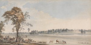 A Wakefield Lodge északnyugati nézete a Whittlebury Forestben, Northamptonshire-ben alkotó: Paul Sandby