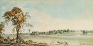 A Wakefield Lodge északnyugati nézete a Whittlebury Forestben, Northamptonshire-ben alkotó: Paul Sandby