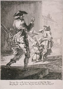 Street Entertainers, Cries of London, 1760 alkotó: Paul Sandby