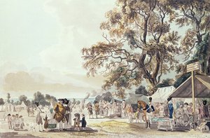 A tábor a Hyde Parkban, 1780 (színes akvatinta) alkotó: Paul Sandby