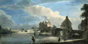 A Shrewsbury régi hídja (akvarell papíron) alkotó: Paul Sandby