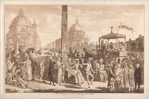 A karnevál megnyitója Rómában alkotó: Paul Sandby