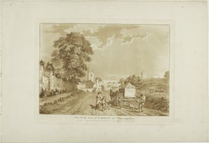 Cardiff nyugati kapuja Glamorshire-ben, az első tányér a Tizenkét nézet Walesben című kiadványból alkotó: Paul Sandby
