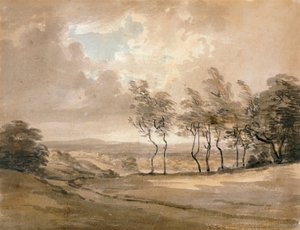 „Hampstead Heath kilátása”, 18. század alkotó: Paul Sandby
