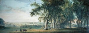 Kilátás Windsorra, a Snow Hillről a Great Parkban alkotó: Paul Sandby