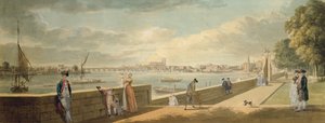Kilátás Westminster felé a Somerset House teraszáról alkotó: Paul Sandby