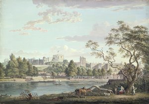 Windsor Castle, from across the Thames (bodycolour over pencil on paper) alkotó: Paul Sandby