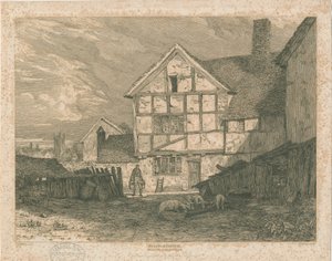 Wolverhampton - Faház romjai: acélmetszet, nd [c 1815]