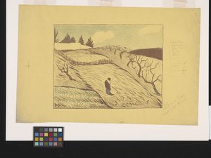 La Fin Du Jour (A nap vége) (színes litográfia) alkotó: Paul Sérusier