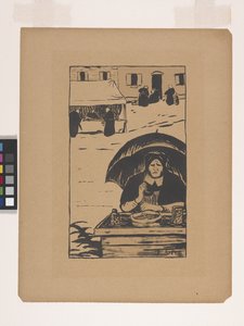 Az utcai árus (színes litográfia) alkotó: Paul Sérusier