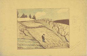 La fin du jour (A nap vége) 1893 (színes litó) alkotó: Paul Sérusier
