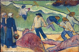 Kis tájkép hínárhalászokkal alkotó: Paul Sérusier