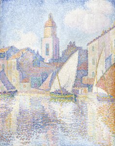 Harangtorony Saint Tropezben, 1896 alkotó: Paul Signac