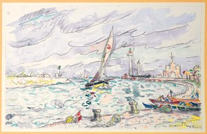 Ciboure, Saint-Jean-de-Luz, 1920 alkotó: Paul Signac